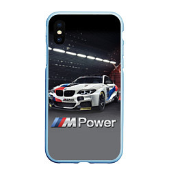 Чехол iPhone XS Max матовый BMW M 240 i Racing - Motorsport - M Power, цвет: 3D-голубой