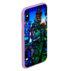 Чехол iPhone XS Max матовый Five Nights at Freddys 4, цвет: 3D-сиреневый — фото 2