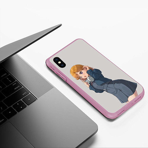 Чехол iPhone XS Max матовый Kanon Shibuya - Love Live Superstar / 3D-Розовый – фото 3