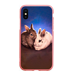 Чехол iPhone XS Max матовый Кроличьи нежности, цвет: 3D-баблгам