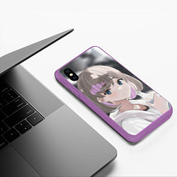 Чехол iPhone XS Max матовый Keke Tang eyes - Love Live Superstar, цвет: 3D-фиолетовый — фото 2