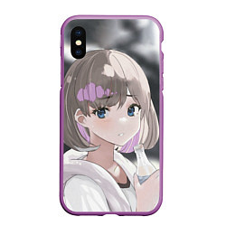 Чехол iPhone XS Max матовый Keke Tang eyes - Love Live Superstar, цвет: 3D-фиолетовый