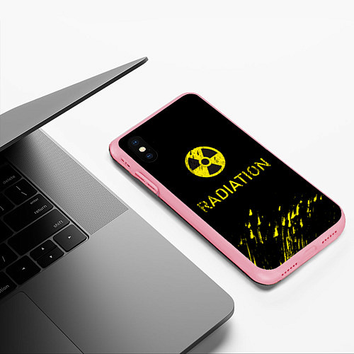 Чехол iPhone XS Max матовый Radiation - радиационная опасность / 3D-Баблгам – фото 3