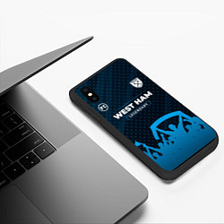Чехол iPhone XS Max матовый West Ham legendary форма фанатов, цвет: 3D-черный — фото 2