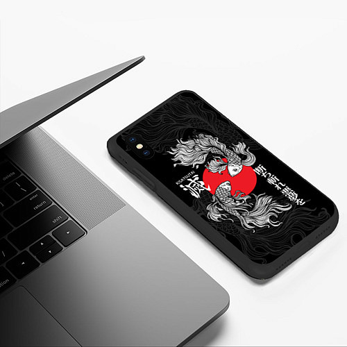 Чехол iPhone XS Max матовый Бойцовые петушки - истребители демонов / 3D-Черный – фото 3