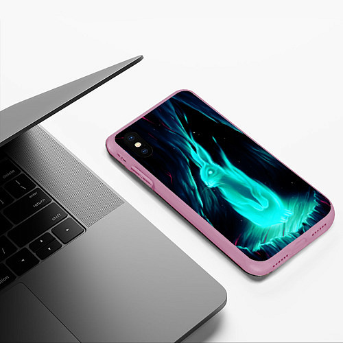 Чехол iPhone XS Max матовый Водяной Кроль / 3D-Розовый – фото 3
