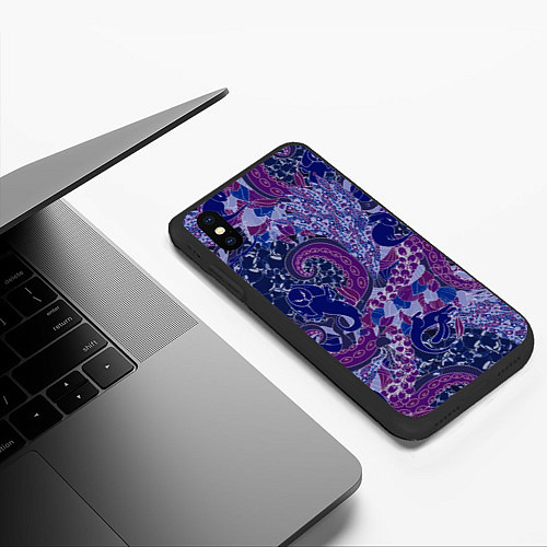 Чехол iPhone XS Max матовый Морской кролик / 3D-Черный – фото 3