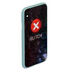 Чехол iPhone XS Max матовый GLITCH - Визуальная ошибка, цвет: 3D-мятный — фото 2