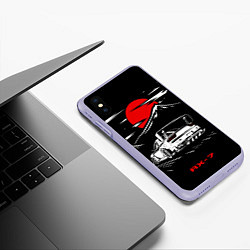 Чехол iPhone XS Max матовый Мазда RX - 7 JDM Style, цвет: 3D-светло-сиреневый — фото 2