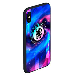 Чехол iPhone XS Max матовый Chelsea неоновый космос, цвет: 3D-черный — фото 2