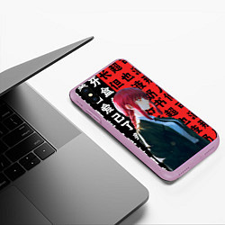 Чехол iPhone XS Max матовый Макима в костюме, цвет: 3D-сиреневый — фото 2