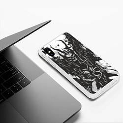 Чехол iPhone XS Max матовый Evil from the Darkness, цвет: 3D-белый — фото 2