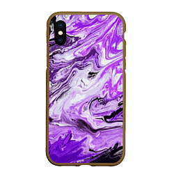 Чехол iPhone XS Max матовый Красочная абстракция, цвет: 3D-коричневый