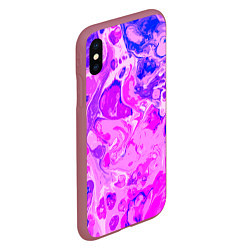 Чехол iPhone XS Max матовый Абстракция тай-дай, цвет: 3D-малиновый — фото 2