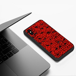 Чехол iPhone XS Max матовый Нашествие божьих коровок, цвет: 3D-черный — фото 2