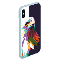 Чехол iPhone XS Max матовый Орел-птица гордая, цвет: 3D-голубой — фото 2