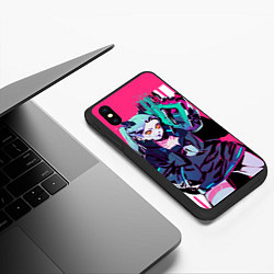 Чехол iPhone XS Max матовый Ребекка - Cyberpunk: edgerunners, цвет: 3D-черный — фото 2