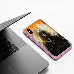 Чехол iPhone XS Max матовый Туман, тени и краски, цвет: 3D-розовый — фото 2