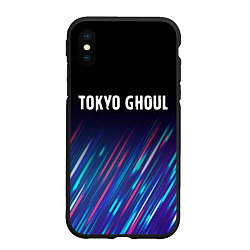 Чехол iPhone XS Max матовый Tokyo Ghoul stream, цвет: 3D-черный