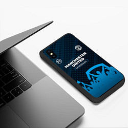 Чехол iPhone XS Max матовый Manchester United legendary форма фанатов, цвет: 3D-черный — фото 2