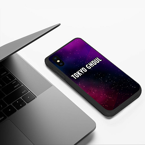 Чехол iPhone XS Max матовый Tokyo Ghoul gradient space / 3D-Черный – фото 3