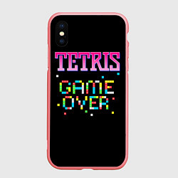 Чехол iPhone XS Max матовый Tetris - Game Over, цвет: 3D-баблгам