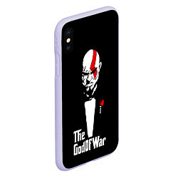 Чехол iPhone XS Max матовый God of war - Кратос отец войны, цвет: 3D-светло-сиреневый — фото 2