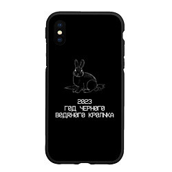 Чехол iPhone XS Max матовый Безногим кролик 2023 крипипаста, цвет: 3D-черный