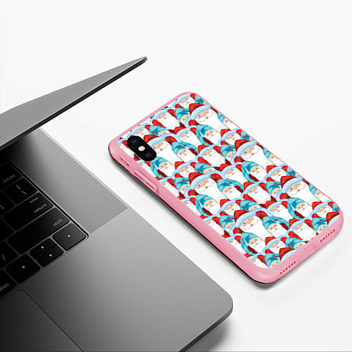 Чехол iPhone XS Max матовый Деды Морозы / 3D-Баблгам – фото 3
