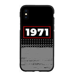 Чехол iPhone XS Max матовый 1971 - в красной рамке на темном, цвет: 3D-черный