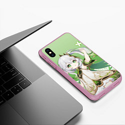 Чехол iPhone XS Max матовый Nahida Genshin Impact, цвет: 3D-розовый — фото 2
