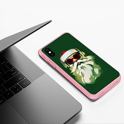 Чехол iPhone XS Max матовый Добрый Санта, цвет: 3D-баблгам — фото 2