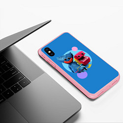 Чехол iPhone XS Max матовый Poppy Playtime Хагги Вагги и Бокси Бу, цвет: 3D-баблгам — фото 2