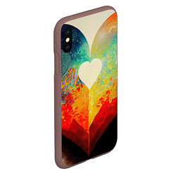 Чехол iPhone XS Max матовый Your heart, цвет: 3D-коричневый — фото 2