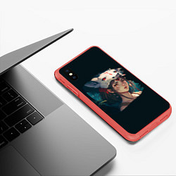 Чехол iPhone XS Max матовый Princess Mononokes feelings, цвет: 3D-красный — фото 2