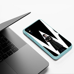 Чехол iPhone XS Max матовый Wednesday - значит W, цвет: 3D-мятный — фото 2