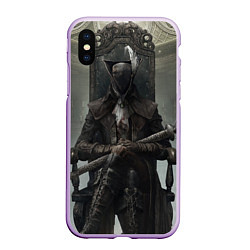 Чехол iPhone XS Max матовый Bloodborne охотник, цвет: 3D-сиреневый