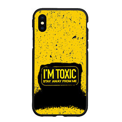 Чехол iPhone XS Max матовый Toxic, цвет: 3D-черный