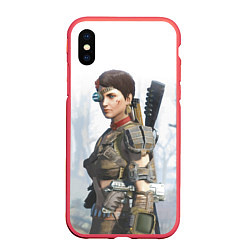 Чехол iPhone XS Max матовый Fallout 4 - character - ammunition, цвет: 3D-красный