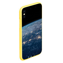 Чехол iPhone XS Max матовый Планета, космос и огни, цвет: 3D-желтый — фото 2