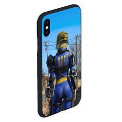 Чехол iPhone XS Max матовый Vault 111 suit at Fallout 4 Nexus, цвет: 3D-черный — фото 2