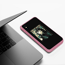 Чехол iPhone XS Max матовый Муичиро Токито - Клинок, рассекающий демонов, цвет: 3D-малиновый — фото 2