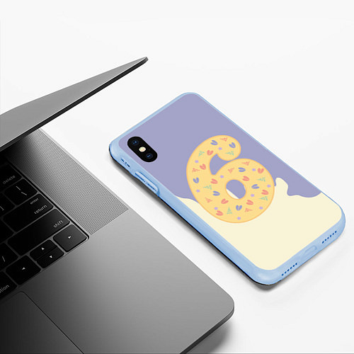 Чехол iPhone XS Max матовый Мне 6 / 3D-Голубой – фото 3