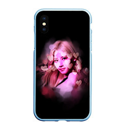 Чехол iPhone XS Max матовый Sana Twice, цвет: 3D-голубой