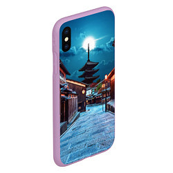 Чехол iPhone XS Max матовый Пагода ясака, цвет: 3D-сиреневый — фото 2