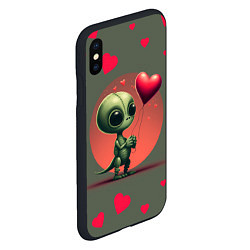 Чехол iPhone XS Max матовый Влюбленный инопланетянин, цвет: 3D-черный — фото 2