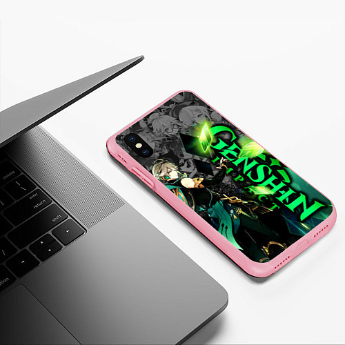 Чехол iPhone XS Max матовый Геншин импакт - Аль-Хайтам / 3D-Баблгам – фото 3