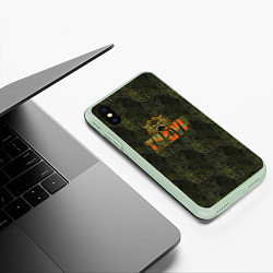 Чехол iPhone XS Max матовый Тимур камуфляж, цвет: 3D-салатовый — фото 2