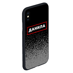 Чехол iPhone XS Max матовый Данила - в красной рамке на темном, цвет: 3D-черный — фото 2