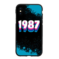 Чехол iPhone XS Max матовый Made in 1987: vintage art, цвет: 3D-черный